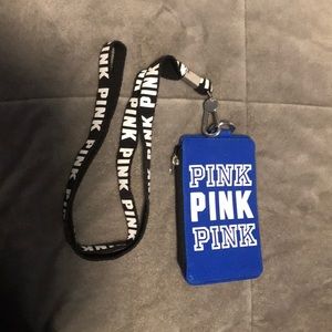 PINK id tag and lanyard